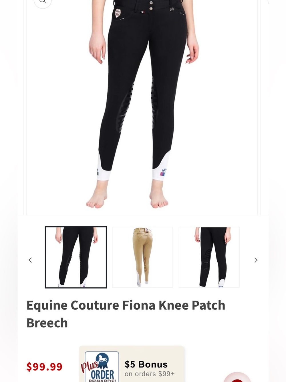 Women’s black breeches size 28